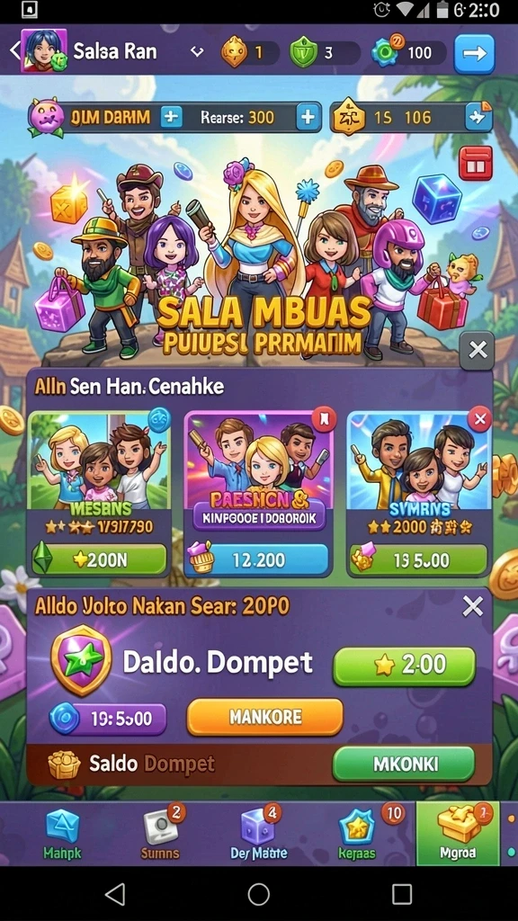 777zx - Tampilan antarmuka yang menarik dan intuitif.