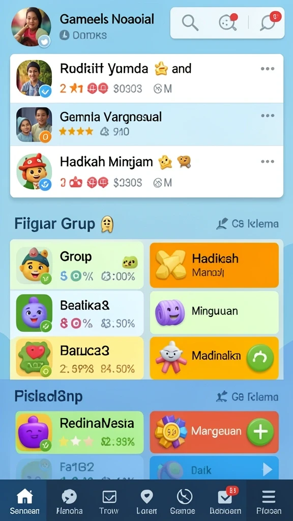 rajajuara - Tampilan menu utama yang intuitif dan menarik.